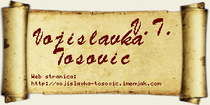 Vojislavka Tošović vizit kartica
